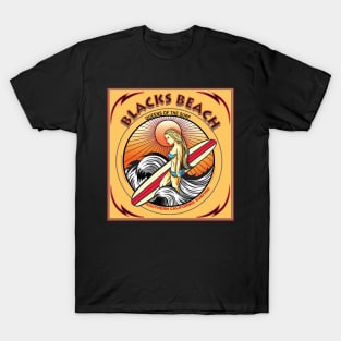 BLACKS BEACH SURFING SAN DIEGO CALIFORNIA T-Shirt